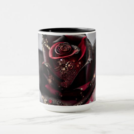Steam Punk Verziert Black Rose Tasse (Zentrum)
