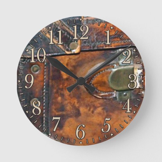 Steam-Punk Vintag Antikes Dampfschiff Runde Wanduhr (Vorderseite)