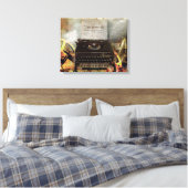 Steam Punk Vintage Schreibmaschine Canvas Print Leinwanddruck (Insitu (Schlafzimmer))