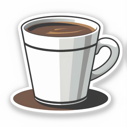 Steam Rising from Coffee Cup Aufkleber (Vorderseite)