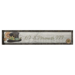 Steam Sass Steampunk Mixed Media INDIVIDUELLE NAME Namensplakette