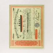 Steam-Ship Company 1909 Stock Certificate Puzzle (Vertikal)