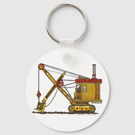 Steam Shovel Digger Construction Key Chains Schlüsselanhänger (Vorderseite)