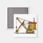 Steam Shovel Digger Construction Magnete Magnet (Vorderseite/Rückseite)