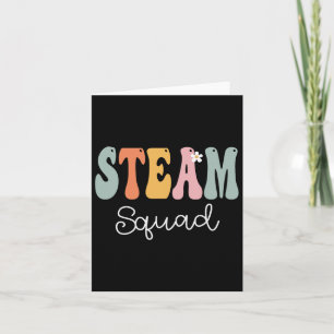 Steam Squad Retro Groovy Vintag Happy First Day O Karte