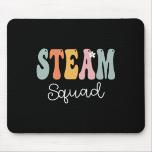 Steam Squad Retro Groovy Vintag Happy First Day O Mousepad