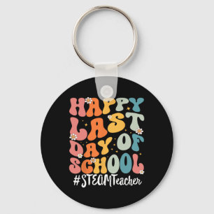 Steam Teacher Happy letzten Tag der Schule Lehrer Schlüsselanhänger