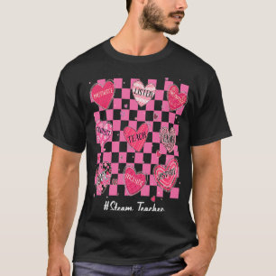 STEAM Teacher Herz Liebe Inspirier Women Valen T-Shirt