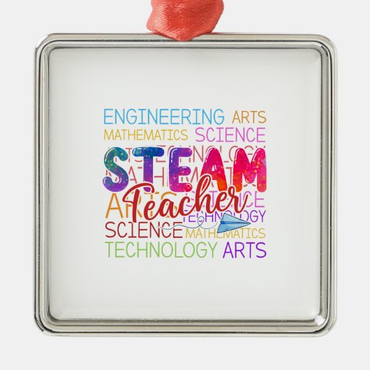 Steam Teacher Ornament Aus Metall (Vorne)
