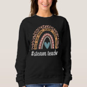 Steam Teacher Rainbow Leopard Science Technology T Sweatshirt (Vorderseite)