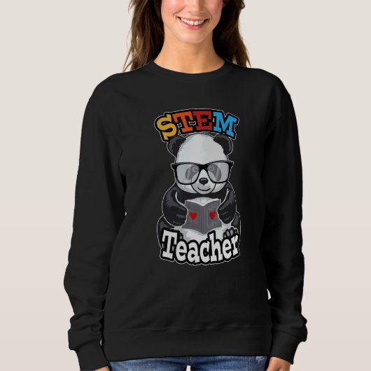Steam Teacher School Niedlich Steam Panda Sweatshirt (Vorderseite)