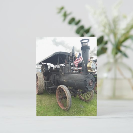 Steam Tractor Postkarte (Stehend Vorderseite)