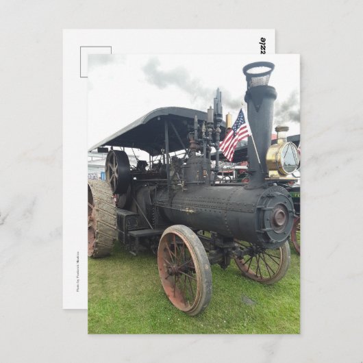 Steam Tractor Postkarte (Vorne/Hinten)