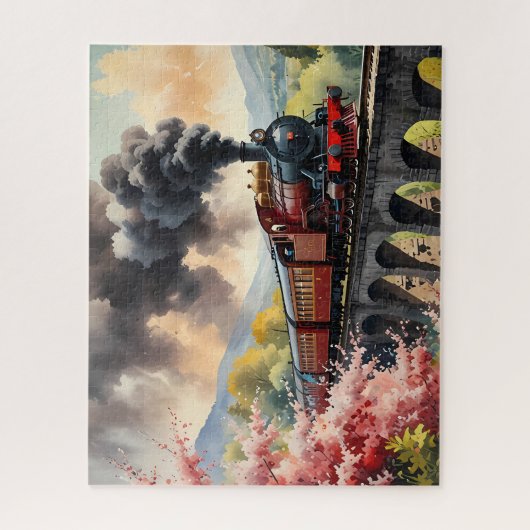 Steam Train Dreams Landscape Artwork Puzzle (Vertikal)