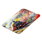 Steam Train Dreams Landscape Watercolour Artwork j Magnet (Linke Seite)