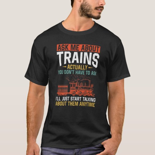 Steam Train Driver Trainspotting Locomotive Vintag T-Shirt (Vorderseite)