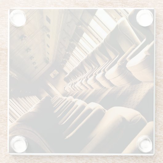 Steam Train Interior Glasuntersetzer (Rückseite)