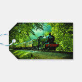 Steam Train Man's Birthday Party Danke Geschenkanhänger (Rückseite Horizontal)