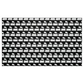 Steam Train Muster - Weiß auf Schwarz Stoff (Fat Quarter (45,7 x 55,9 cm))