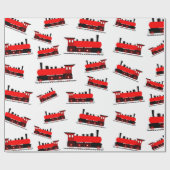 Steam Train Pattern Geschenkpapier (Flach)