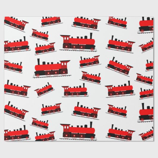 Steam Train Pattern Geschenkpapier (Flach)
