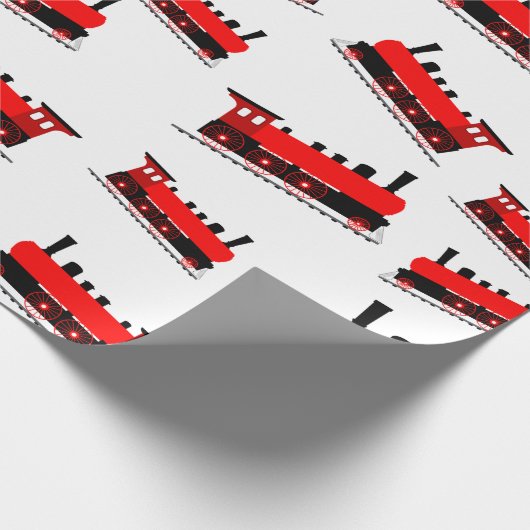 Steam Train Pattern Geschenkpapier (Ecke)