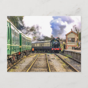 Steam Train Postcard Postkarte