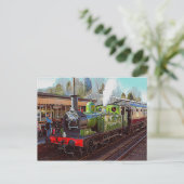 Steam Train Postcard Postkarte (Stehend Vorderseite)