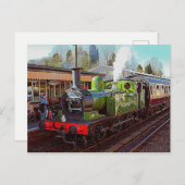 Steam Train Postcard Postkarte (Vorne/Hinten)