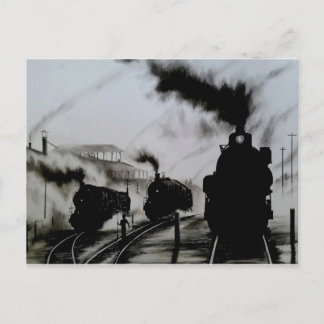 Steam-Train Postkarte