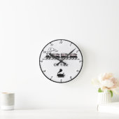 Steam Train Wall Clock Runde Wanduhr (Zuhause)