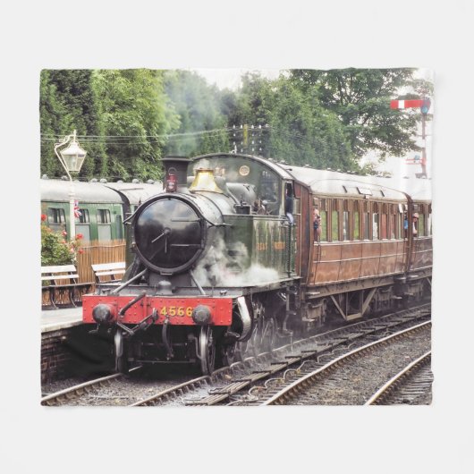 STEAM TRAINS Fleece Blanket (Vorderseite (Horizontal))