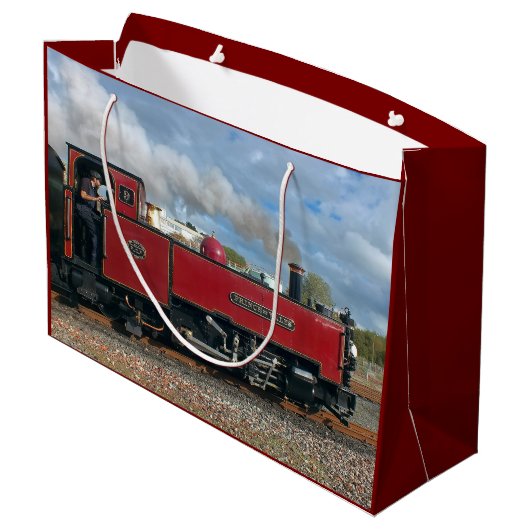 STEAM TRAINS GROßE GESCHENKTÜTE (Rückseite Schrägansicht)