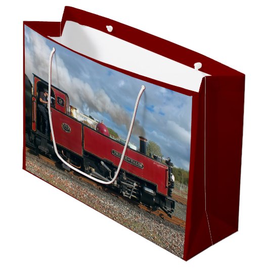 STEAM TRAINS GROßE GESCHENKTÜTE (Vorderseite Schrägansicht)