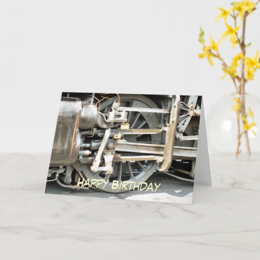 STEAM TRAINS KARTE (Gelbe Blume)