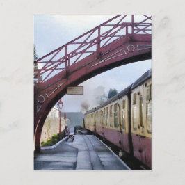 STEAM TRAINS POSTKARTE