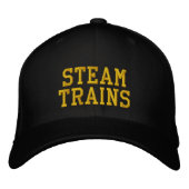 STEAM TRAINS UK BESTICKTE BASEBALLKAPPE (Vorderseite)