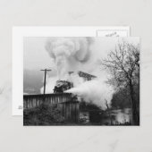 Steam überquert eine Bridge-Postkarte Postkarte (Vorne/Hinten)