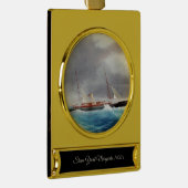 Steam Yacht Margarita 1900er Banner-Ornament Gold (Rechts)