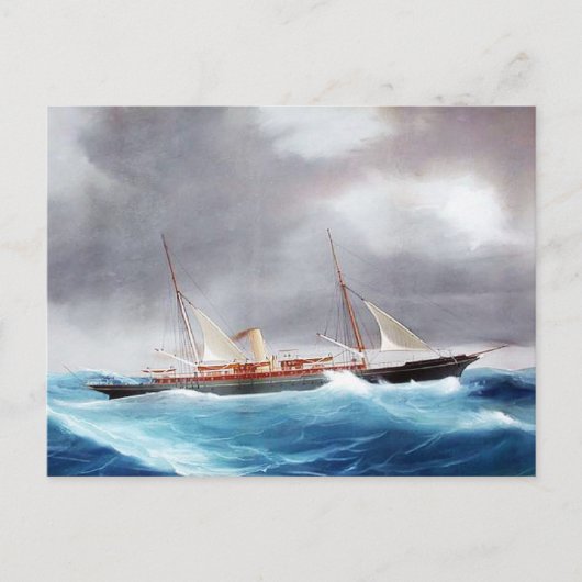 Steam Yacht Margarita 1900er Postkarte (Vorderseite)