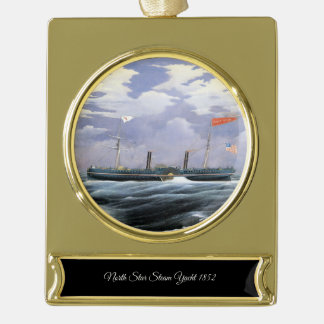 Steam Yacht North Star 1852 Banner-Ornament Gold
