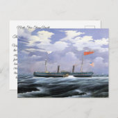 Steam Yacht North Star 1852 Postkarte (Vorne/Hinten)
