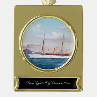 Steam Yacht SY Vanduara 1906 Banner-Ornament Gold