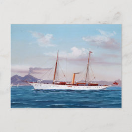 Steam Yacht SY Vanduara 1906 Postkarte