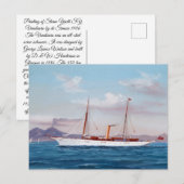 Steam Yacht SY Vanduara 1906 Postkarte (Vorne/Hinten)