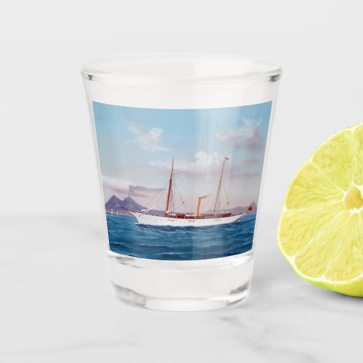 Steam Yacht SY Vanduara 1906 Schnapsglas (Vorderseite)