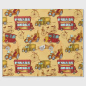 Steamampetransportmuster Geschenkpapier (Flach)