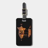 Steamampulle farbenfrohe Rostluftschiff Custom Mon Gepäckanhänger (Vorderseite vertikal)