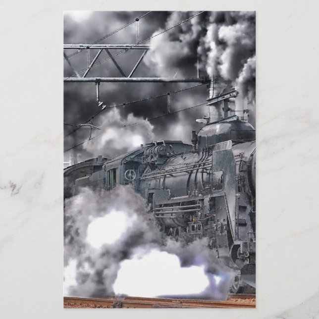 Steambahn-Steampunk-Motor Zielort (Vorderseite)