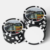 Steambahn-Steampunk-Motor Zielort Pokerchips (Stapel)
